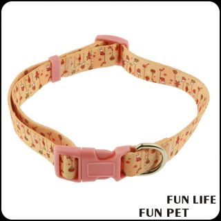 Luxury polyester with heat transfer digital logo pet collar for dog