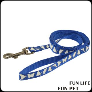 Adjustable butterfly printing collar strong Nylon dog leash collar harness set