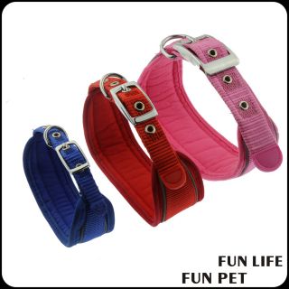 Different size Reflecting Strong Nylon with neoprene padded dog collar