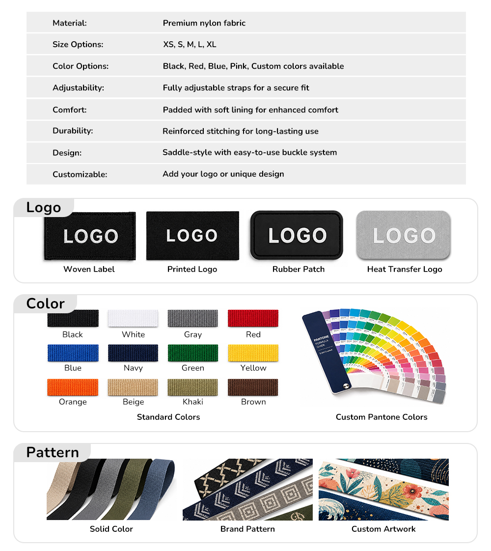 Retractable dog leash specifications and custom logo color and pattern options