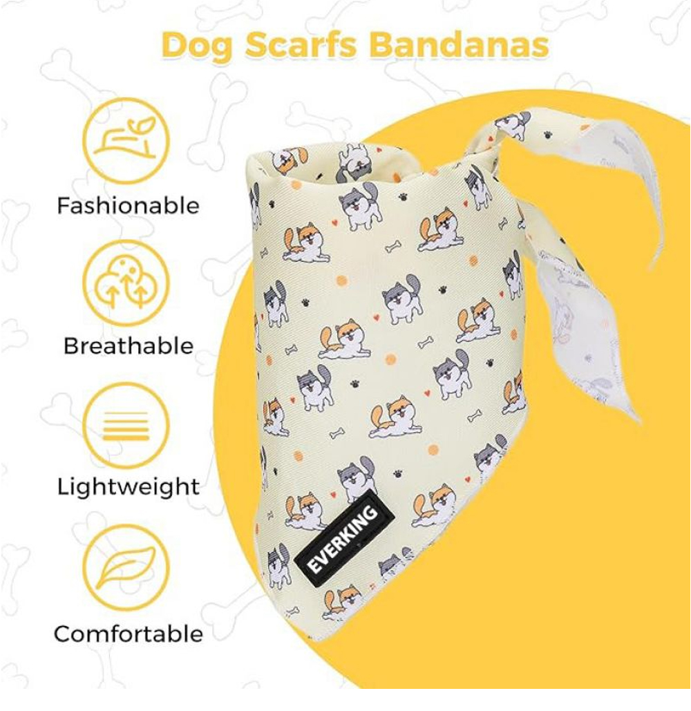 Lightweight breathable matching dog bandana