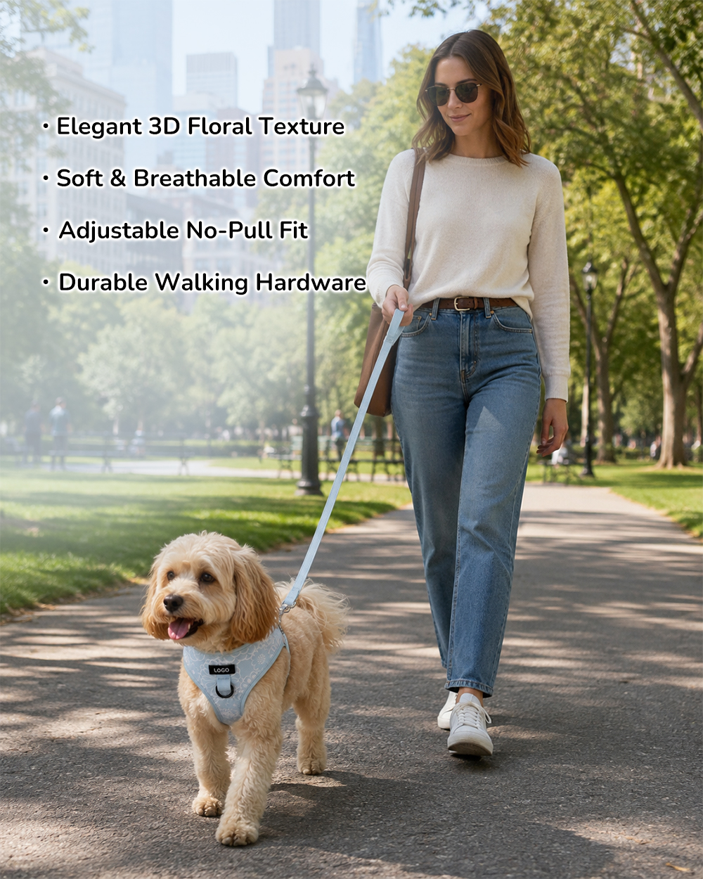 Wholesale 3D floral dog walking set product presentation