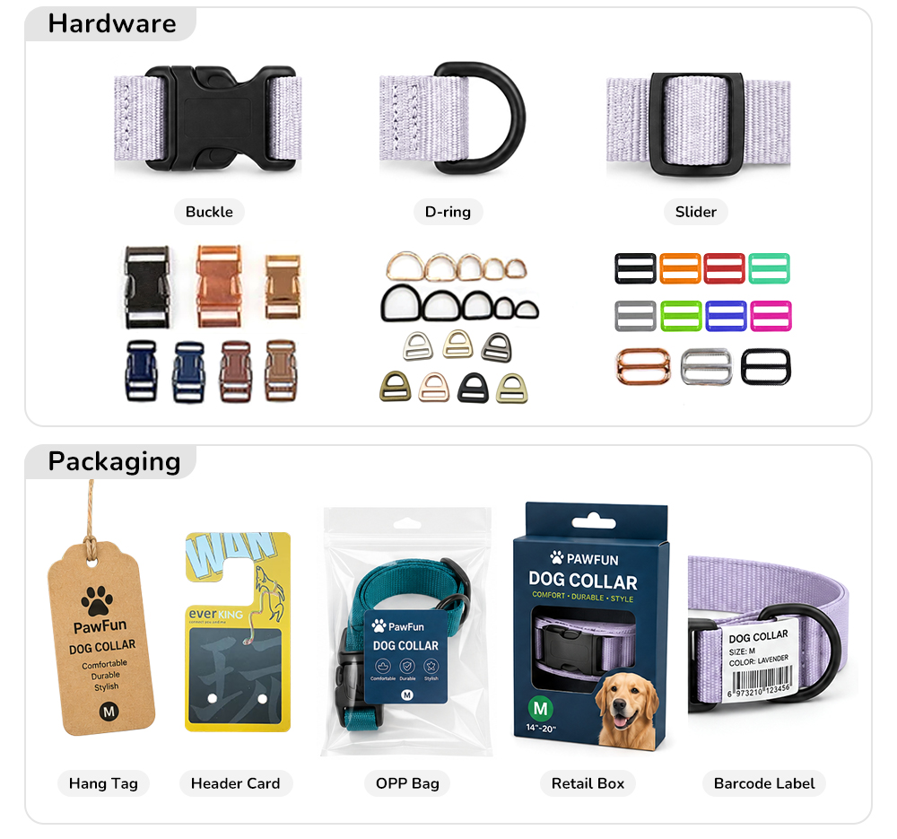 Integrated leash attachment ring on metal chain dog collar