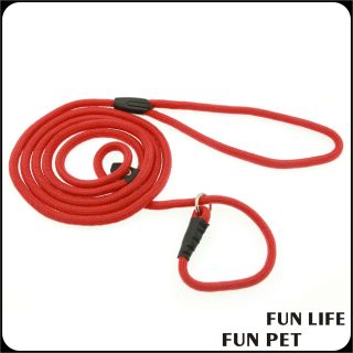 Factory custom made Adjustable Red Nylon Rope Dog Leash for pet 