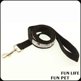 Strong nylon Fashionable flashing LED dog collar and leash for safety