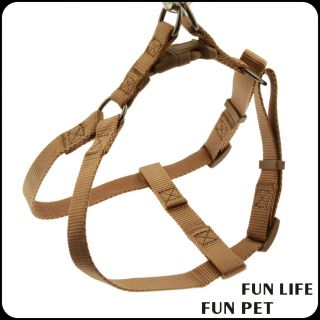 Adjustable brown color Strong Nylon dog harness