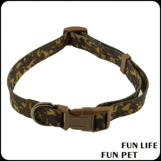 Adjustable camouflage style dog collar with digital print for dog pet