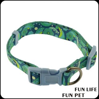 Strong polyester with heat transfer digital logo dog collar for pet