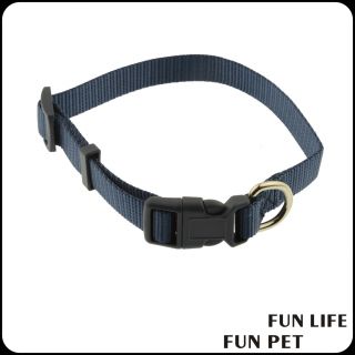 Custom nylon adjustable buckle dog collar and leash for cat dog pet 