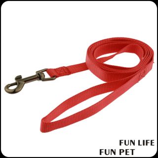 Red Strong Nylon with customized logo dog collar leash harness 