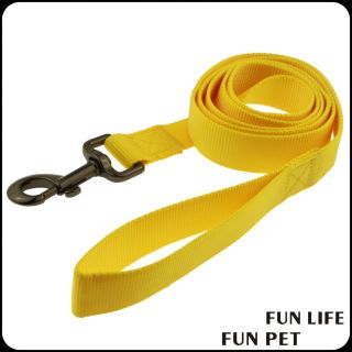 ManufactuereYellow Strong Nylon dog leash collar harness set for pet 