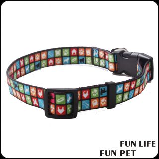 Cute pet customized sublimation good dog collar and leash for pet