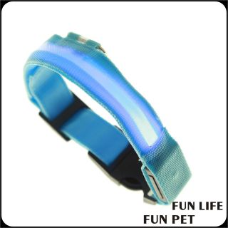 USB Rechargeable Flashing LED customized dog collar and leash set