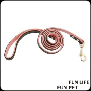 Two colors PU leather dog Leash durable factory manufacturer pet leash