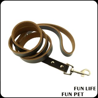 Brown Real leather dog Leash Durable good quality pet lead wholesale