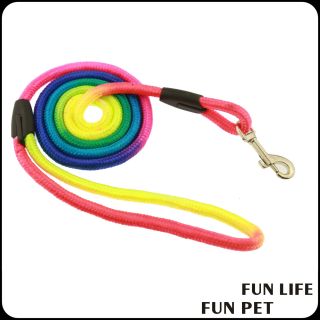 Gradient colorful Rope Dog Leash for Running Jogging or Walking