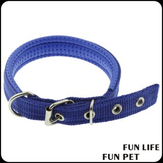 Soft Sponge Padded  Dog Collar Nylon Reflective Dog neck belt 