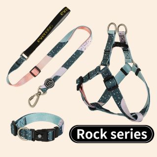 Wholesale OEM dog harness custom polyester dog leash and collar set 