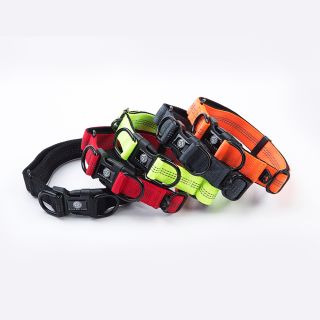 fashion adjustable polyester pet collar reflective custom dog collar
