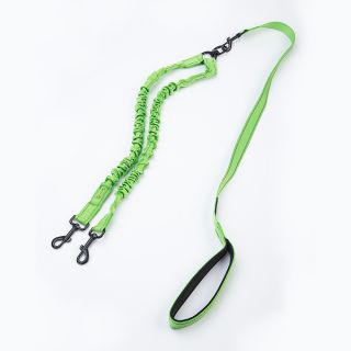 Hot Selling Strong Bungee Nylon Dog Lead Double Dog Leash for Two Dogs