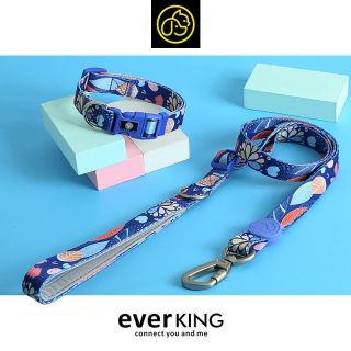 luxury polyester custom dog collar leashes and harness for pet walking