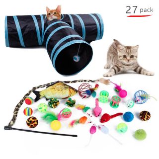 Custom Mouse Feather Pet Interactive Movement pet dog Cat Tunnel toy