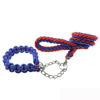 Custom paracord Nylon Braided Paracord Dog Leash And Dog Collars set