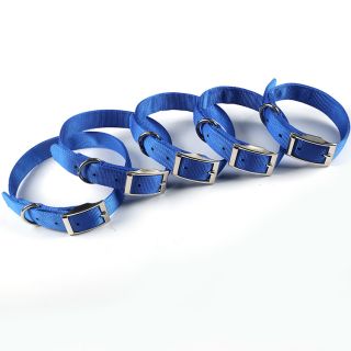 Durable Double Layer Nylon Dog Collar with Metal Buckle Adjustable in 6 Sizes