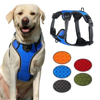 Reflective Double Pad Oxford Fabric Dog Harness Breathable Customizable logo