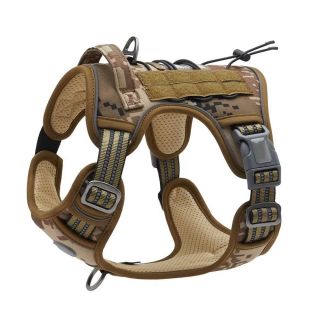 Pet Tactical Double Padding Dog Harness Adjustable Durable Custom Logo XS-XXL