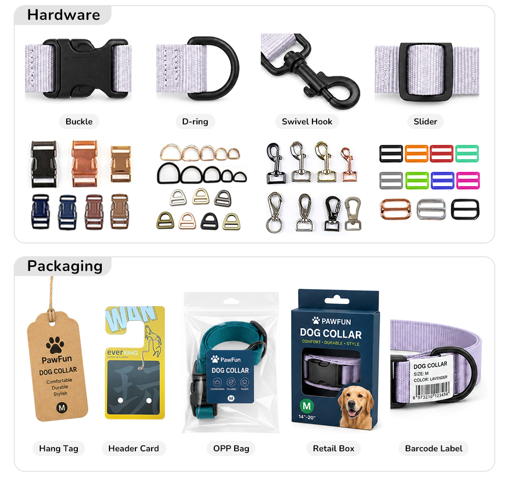 Comfort dog harness and leash set customization options