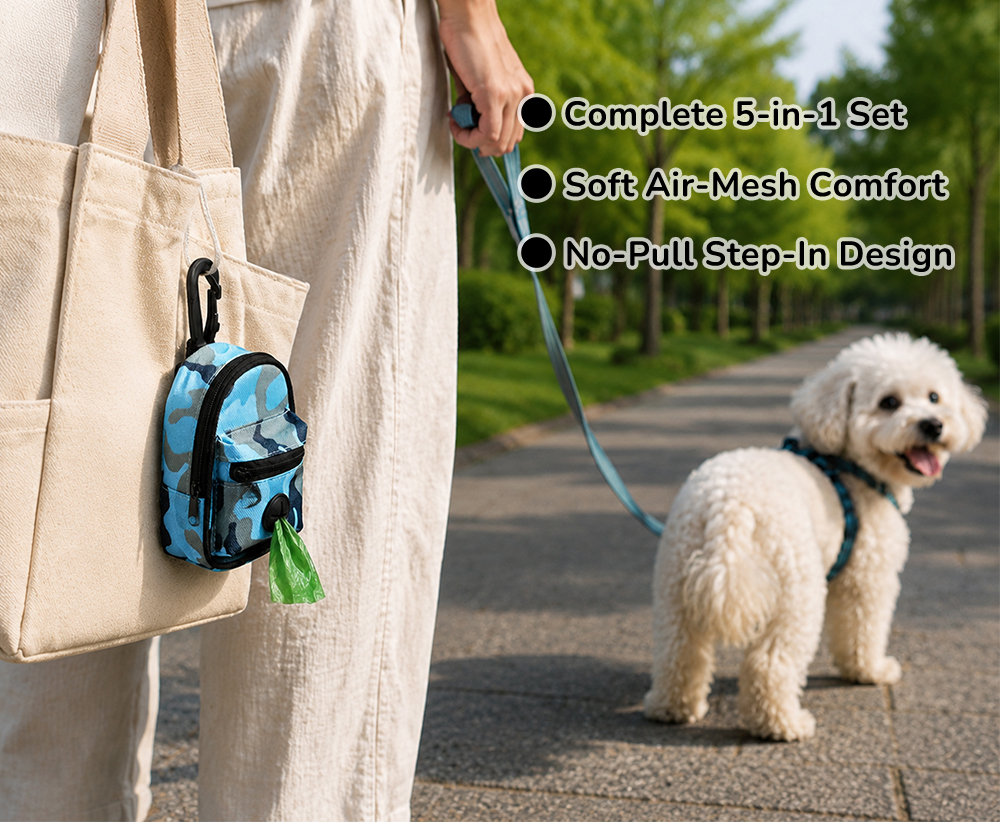Custom Oxford camouflage dog poop bag holder dispenser